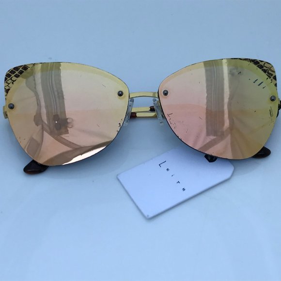 Leith Sunglasses Women Sunglasses Gold Plated Cat - Picture 13 of 14